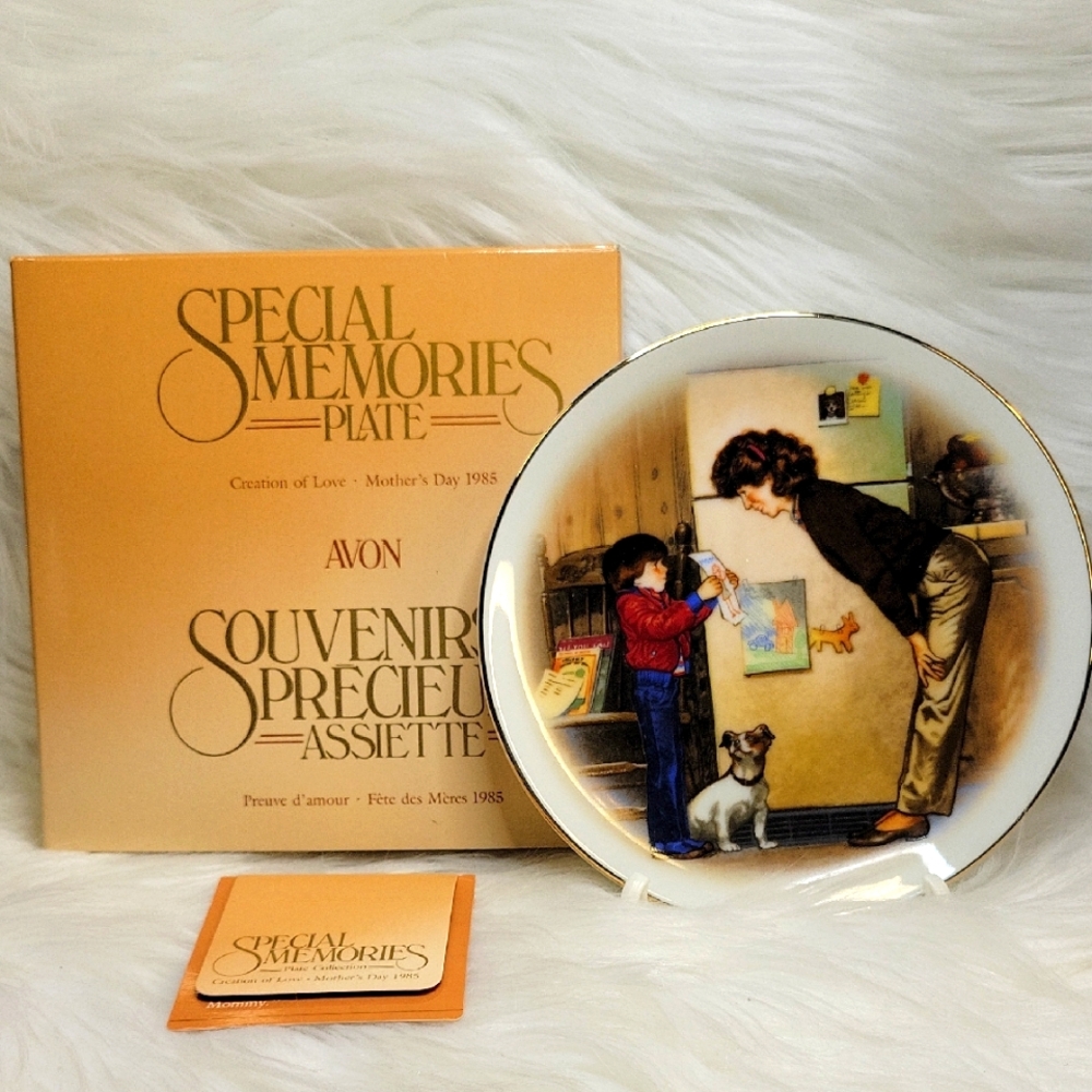 3/$25 Avon Vintage Special Memories Plate - Mother's Day 1985